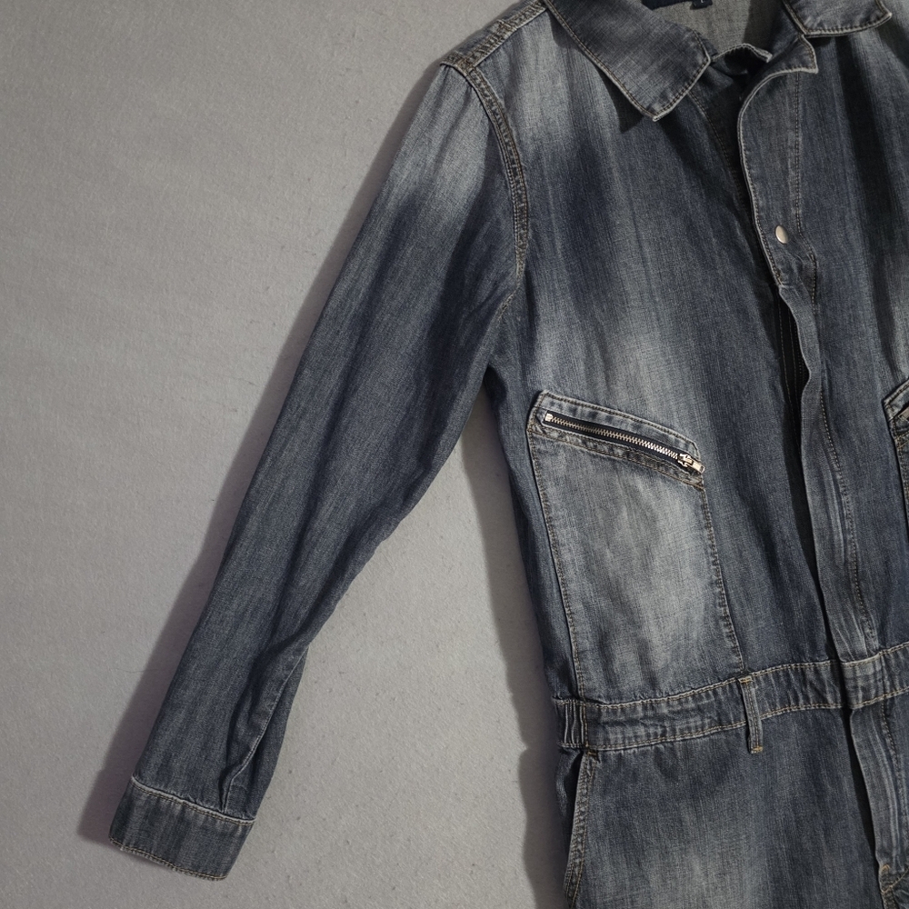 Driftwood Womens Medium Wash 100% Cotton Jumpsuit Overalls Size Large - Picture 8 of 13